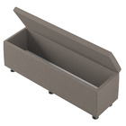 Baú Sapateira Estofada Casal Queen Size Júpiter Linho - Skybo