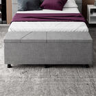 Baú Sapateira Estofada Casal Queen Size Júpiter Veludo - Skyb