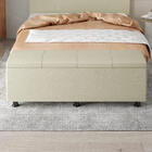 Baú Sapateira Estofada Casal Queen Size Marte Corino - Skybox