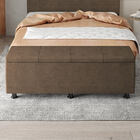 Baú Sapateira Estofada Casal Queen Size Marte Veludo - Skybox