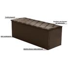 Baú Sapateira Mdf Casal Puff Estofado Veludo Organizador Mult