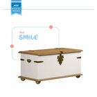 Baú Smile Creme E Carvalho