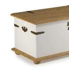 Baú Smile Creme E Carvalho