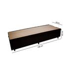 Baú Sommier 69x188x43cm Suede Amassado Preto