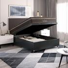 Baú Viúva+ Colchão Molas Ensacadas Couro Preto