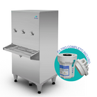 Bebedouro com Coluna Frisbel RA10 Inox com Compressor 2 Torneiras Geladas e 1 Natural 127V (110V)