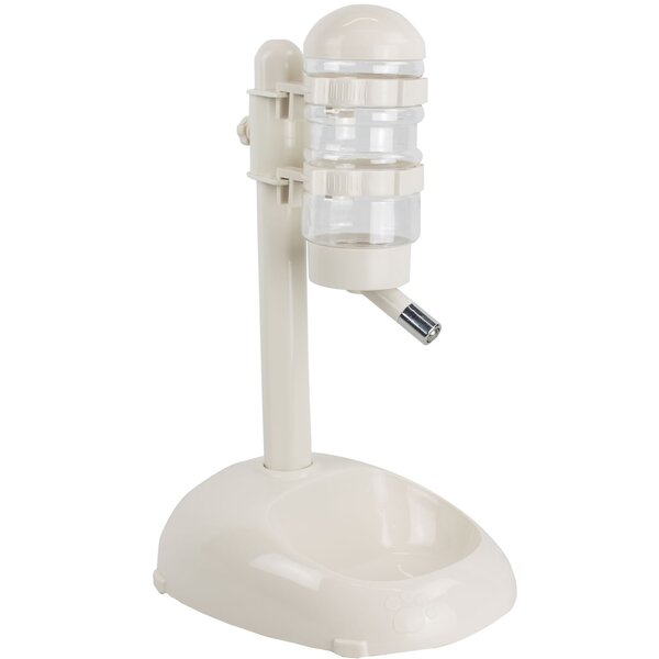 Bebedouro com Suporte e Comedouro para Cães - Bege