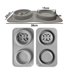 Bebedouro Comedouro Silicone 2 Em 1 Cachorro Gato Pet Agua Co