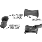 Bebedouro E Comedouro Portátil Para Viagem Furacão Pet - Rosa