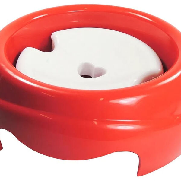 Bebedouro Especial Para Cães Pelos Longos Vermelho 1000 Ml