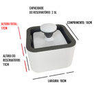 Bebedouro Fonte Agua Filtro Gatos 2.5 Litros Cachorro Caes Pe