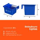 Bebedouro Para Animal 25l Azul Gplas