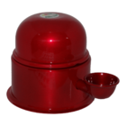 Bebedouro Para Cães E Gatos Em Alumínio Vida Mansa Vermelho 1