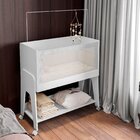 Bedside Multifunção Com Colchão Móveis Estrela Branco