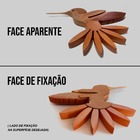 Beija-flor Decorativo Em Madeira Maciça Para Parede