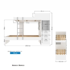 Beliche 03 Gavetas Castelo Branco Com Colchão