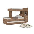 Beliche 3 Gavetas C/ Cama Auxiliar Havana Plus - Atacama - Mó