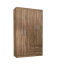 Beliche 3 Gavetas Havana Mais Guarda-roupa 4 Portas 2 Gaveta