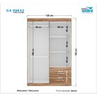 Beliche 3 Gavetas Havana Mais Guarda-roupa 4 Portas 2 Gaveta