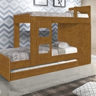 Beliche Armário Nicole Mel com Auxiliar e Colchões