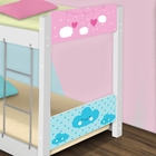 Beliche Baixa Adesivada Nuvens Rosa E Azul Com Colchões