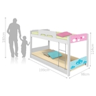 Beliche Baixa Adesivada Nuvens Rosa E Azul Com Colchões