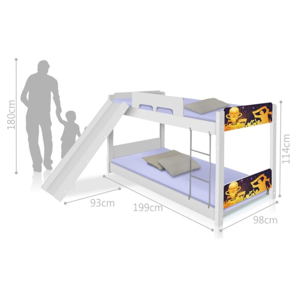 Beliche Baixa Copa Futebol Troféu com Escorregador