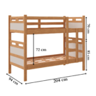 Beliche Bibox Bicama Solteiro Mdf 2 Cama Resistente Jaspe Cin