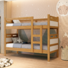 Beliche Bibox Bicama Solteiro Mdf 2 Cama Resistente Jaspe Cin