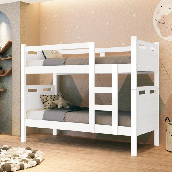 Beliche Bicama Solteiro Vira 2 Camas Jaspe 100% Mdf Proteção