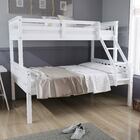 Beliche Bunk Bed Casal Madeira Macica Com Escada Fixa Branco