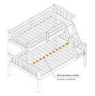 Beliche Bunk Bed Casal Madeira Macica Com Escada Fixa Branco