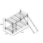 Beliche Cama Solteiro Infantil Com Escada Escorregador Proteç