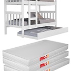 Beliche Capri 100% Mdf Branca Cama Auxiliar Rodinha Incluso 3