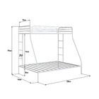 Beliche Casal + Solteiro Em Ferro Nice Branco