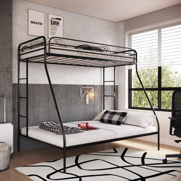 Beliche Casal + Solteiro Em Ferro Nice Preto