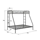 Beliche Casal + Solteiro Em Ferro Nice Preto