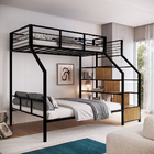 Beliche Casal/ Solteiro Com Escada Na Lateral Preto Stuart Br