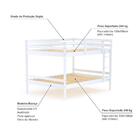 Beliche Casal Casal Eco Madeira Maciça Branco Mobilistore