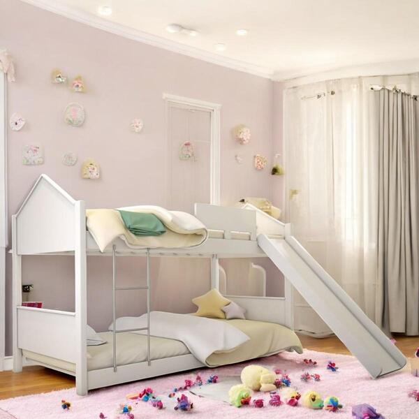 Beliche Casinha Garota Maria Com Escorregador Com Colchões