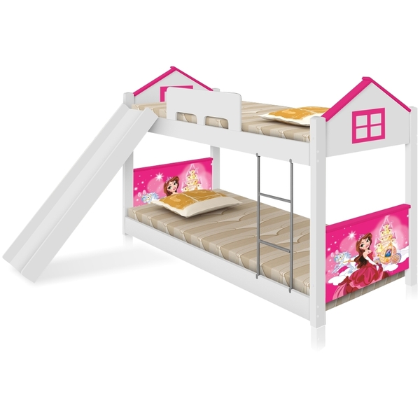 Beliche de princesa com escorregador clearance