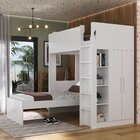 Beliche Com Armário 2 Portas 4 Nichos 1 Mesa De Apoio 1 Gavet