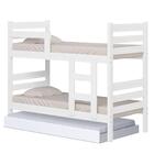 Beliche Com Cama Auxiliar Em Madeira Maciça Branco Bahia Nema