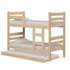 Beliche Com Cama Auxiliar Em Madeira Maciça Crua Bahia Nemargi