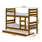 Beliche Com Cama Auxiliar Em Madeira Maciça Imbuia Bahia Nema