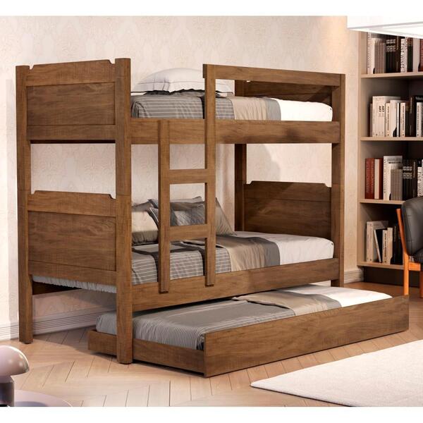 Beliche Com Cama Auxiliar Treliche Tóquio Castanho