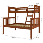 Beliche Com Cama De Casal Castanho Claro Madeira Pinus - Sara