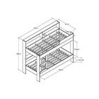 Beliche Com Estante 80cm Miami Art In Móveis Branco