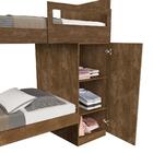 Beliche Com Guarda Roupa 100% Mdf Castanho Vitoria Vj Móveis