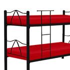 Beliche De Ferro Preto Reforçado Com 2 Colchões Solteiro 0.78